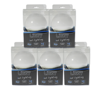 Lot de 5 ampoules led globes, E27, 15W, blanc froid I Light