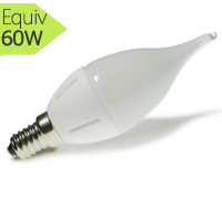Ampoule led flamme, dépolie, 6W, dimmable, blanc neutre Vision EL