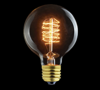 Ampoule globe filament spirale, 40W, (d) 125 mm LAES