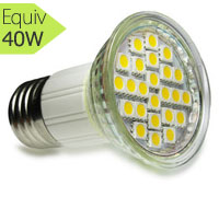 Ampoule led E27 JDR, 5W, 24 led SMD 5050 Forever light