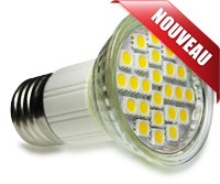 Ampoule led E27 JDR, 5W, 24 led SMD 5050 