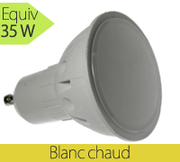 Ampoule led GU10, 5W, 390 lm, 120°, blanc chaud Forever light