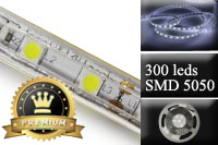 Bandeau led étanche PREMIUM - Blanc froid - rouleau de 5M 