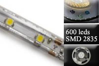 Ruban led étanche 7.2W - 600 led - blanc chaud - rouleau de 5M V-TAC