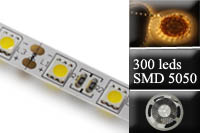 bandeau led 10 W - 300 leds - rouleau de 5 M 
