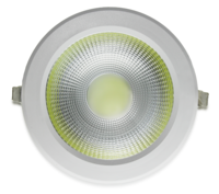 Downlight fixe rond, 30W, 120°, blanc neutre 