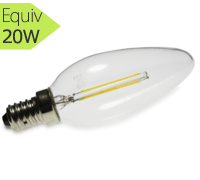 Ampoule led flamme filament COG, 2W, 300°, blanc chaud V-TAC