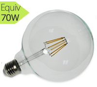 Ampoule led filament globe, E27, 8W, 360°, 840 lm, blanc chaud I Light