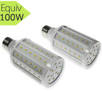 Pack de 2 ampoules led E27, 12W, 360°, blanc chaud Forever light