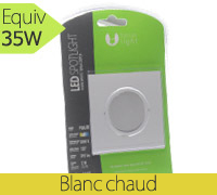 Kit orientable Carré 5w blanc chaud Forever light