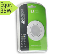 Spot orientable Gu10 5W + support orientable blanc