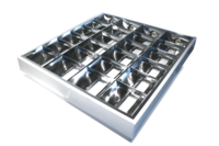 Réglette grille en saillie pour 4 tubes led 600 mm 