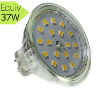 Ampoule led MR16 (GU5.3), 4.5W, 360 lm, 120°, blanc chaud Vision EL