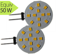 Lot de 2 ampoules led G4, 3W, 245 lm, 180°, blanc chaud Forever light