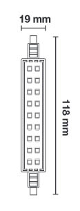 dimensions ampoule led r7s